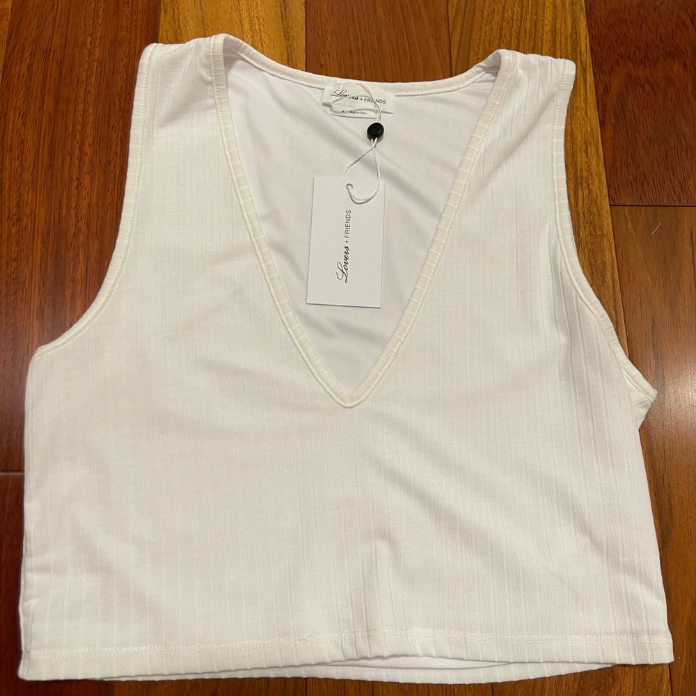 Lovers + Friends vneck crop top
